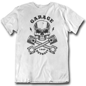 DETROIT GARAGE t-shirt Blanc