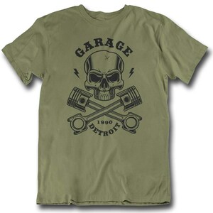 DETROIT GARAGE t-shirt Vert militaire