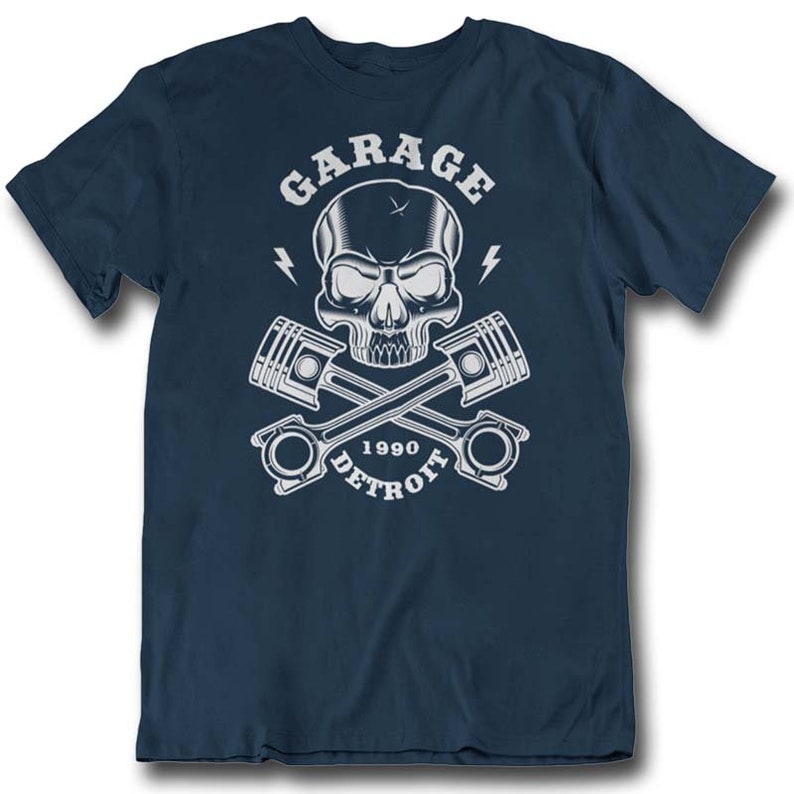 DETROIT GARAGE t-shirt Marine