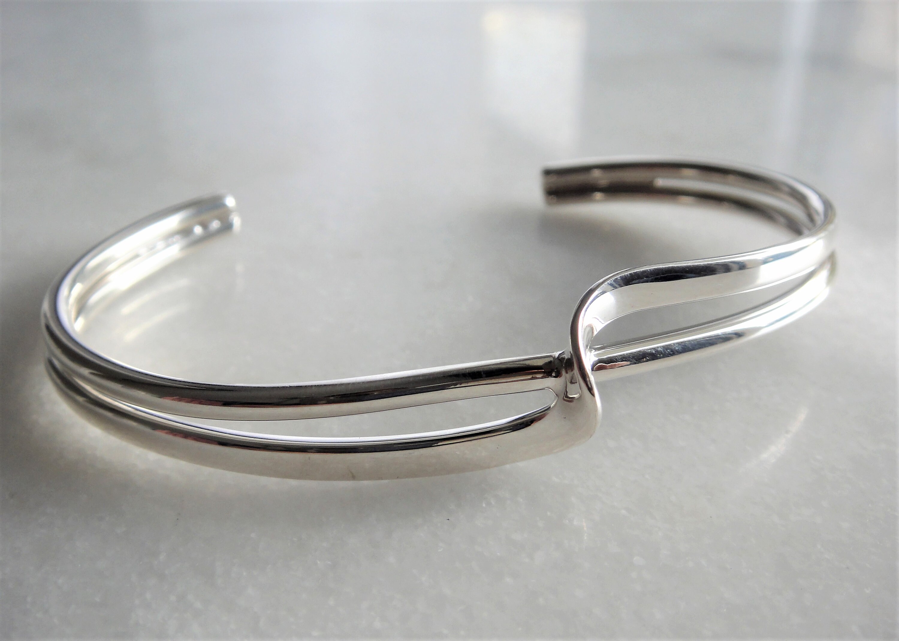 Silver bracelet for women adjustable / Sterling silver bracelet cuff