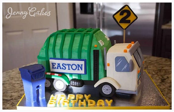 garbage truck cake topper garbage truck cake topper