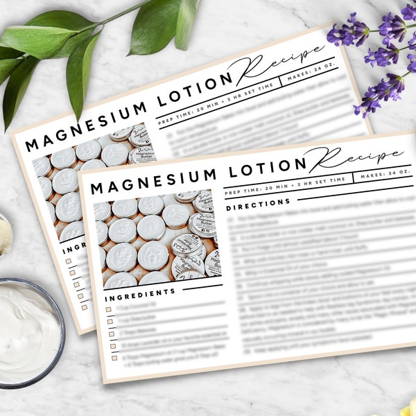 Magnesium Lotion Recipe