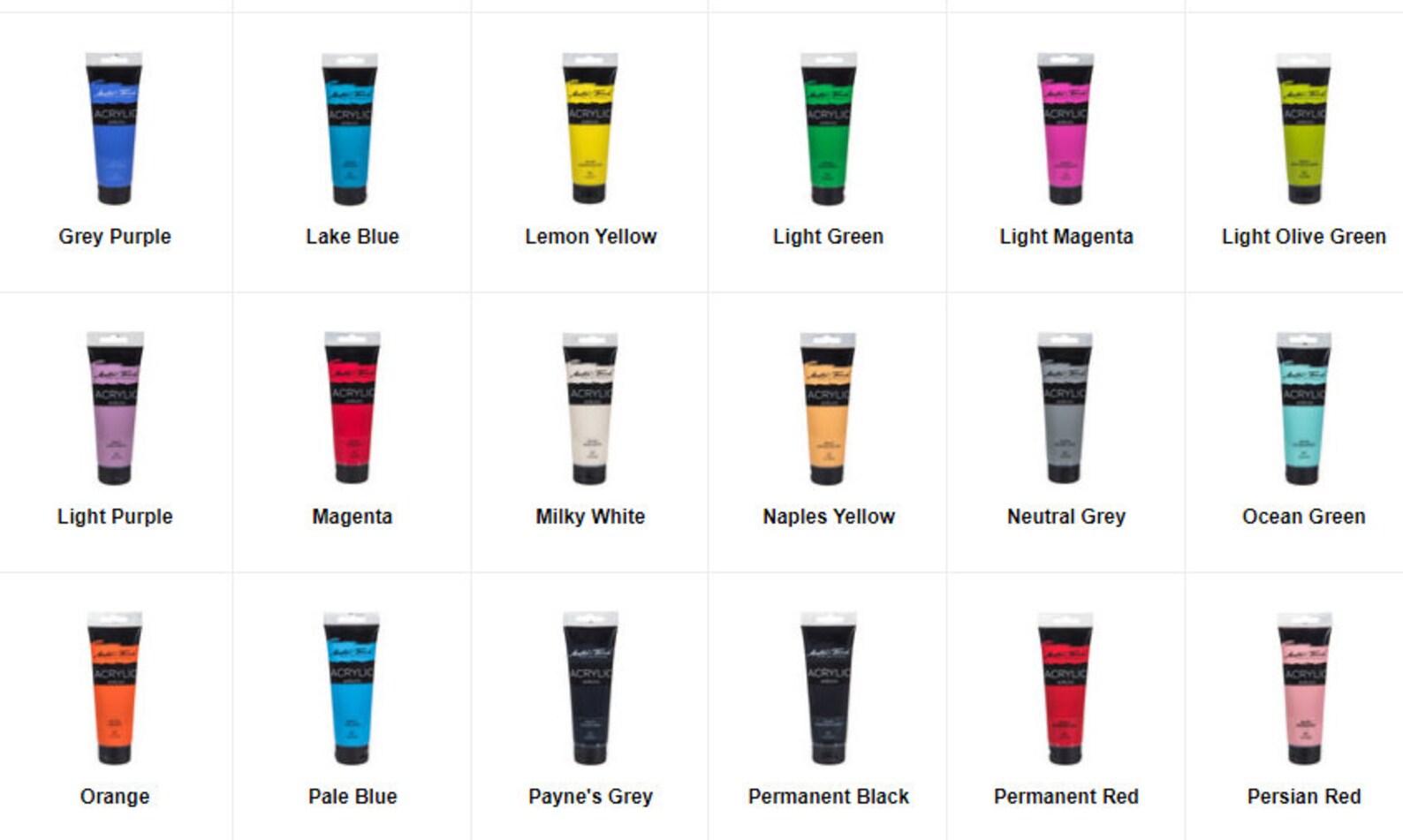 Master's Touch Acrylic Paint 4.1 Ounce Per Bottle New Etsy