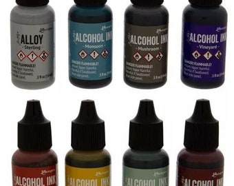 Earth Tones Alcohol Inks - 8 Piece Set Tim Holtz by Ranger