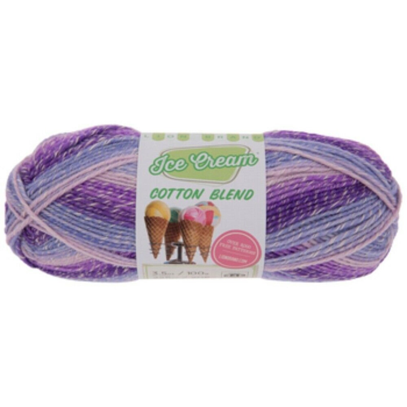 Lion brand ice cream cotton blend yarn price per skein new Etsy