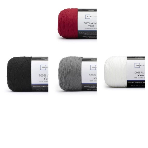 Mainstays Medium Acrylic White Yarn, 397 yd