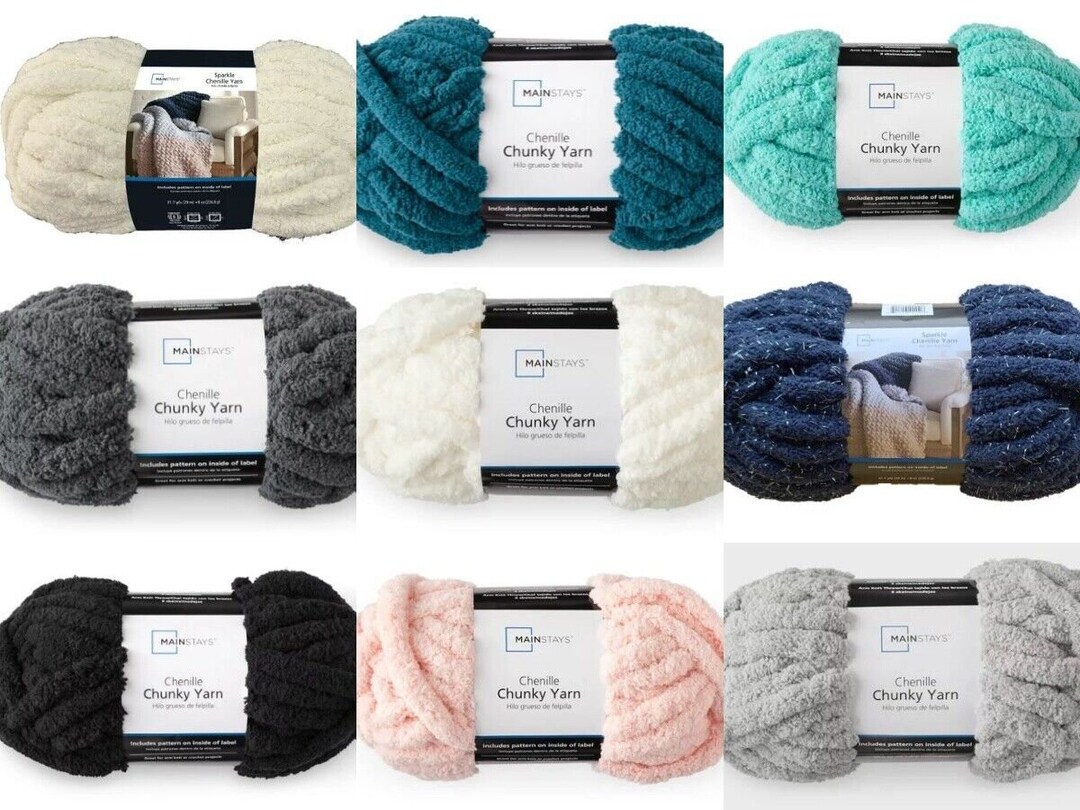 Mainstays Chenille Bulky Various Colors New Price per Skein Etsy