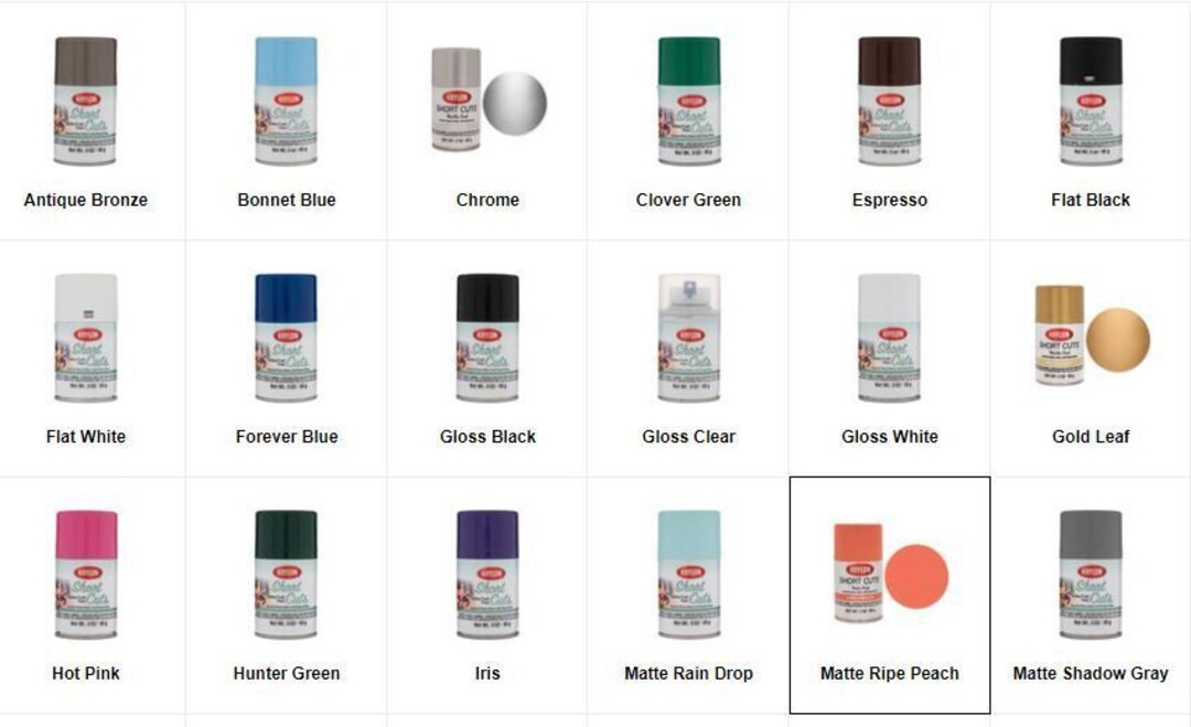 Krylon Short Cuts Spray Paint 3 Oz Priced per Can Etsy