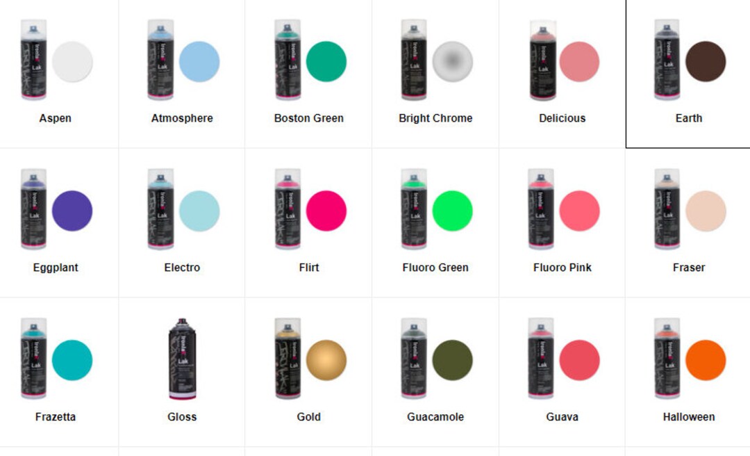 Lak Acrylic Spray Paint 13.53 Oz Price per Can Various Colors Etsy