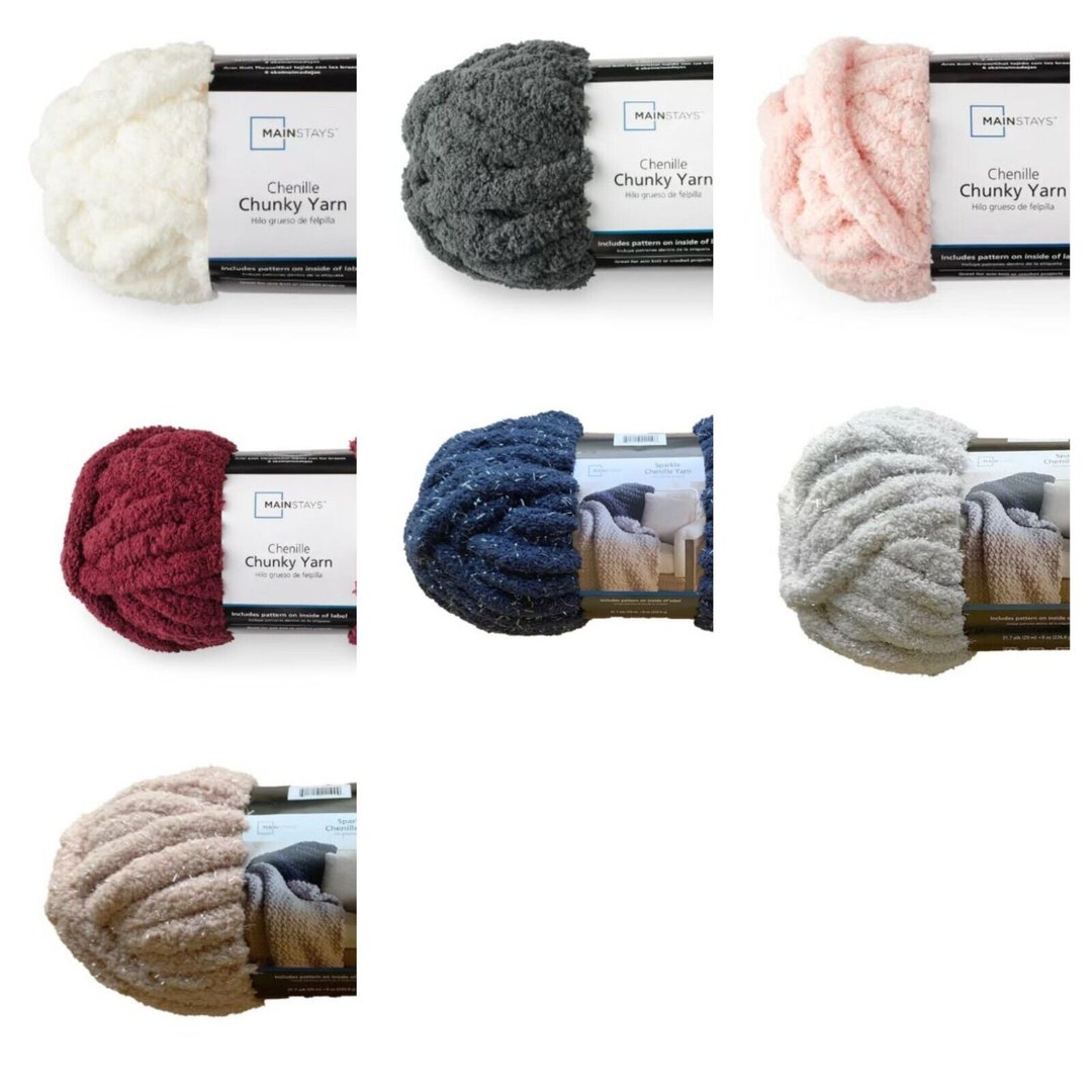 Mainstays chenille chunky yarn colors hotsell