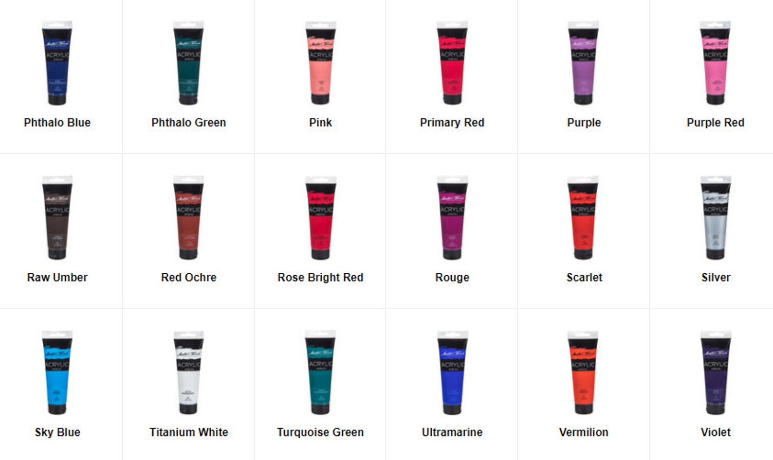 Master's Touch Acrylic Paint 4.1 Ounce Per Bottle New Etsy