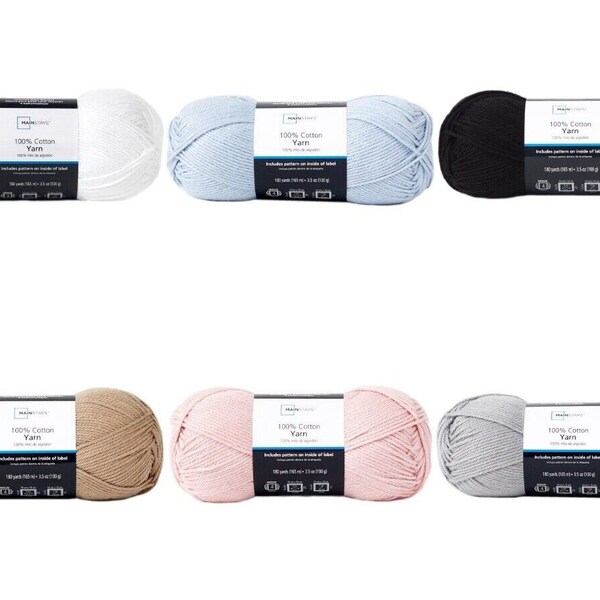 Mainstays 100% Cotton Yarn Price Per Skein New