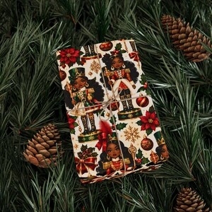 Vintage Christmas Nutcracker Pattern Wrapping Paper