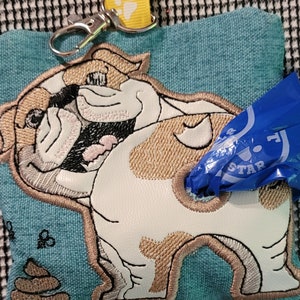 English Bulldog Poop Bag Holder