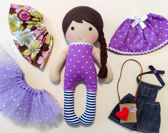 Dress-Up Stuffed Doll (set with clothes and other accessories)