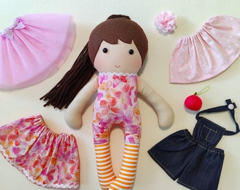 Dress-Up Stuffed Doll (set with clothes and other accessories)