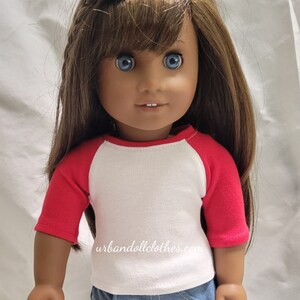 Cute Raglan T-shirt for 18-Inch Dolls