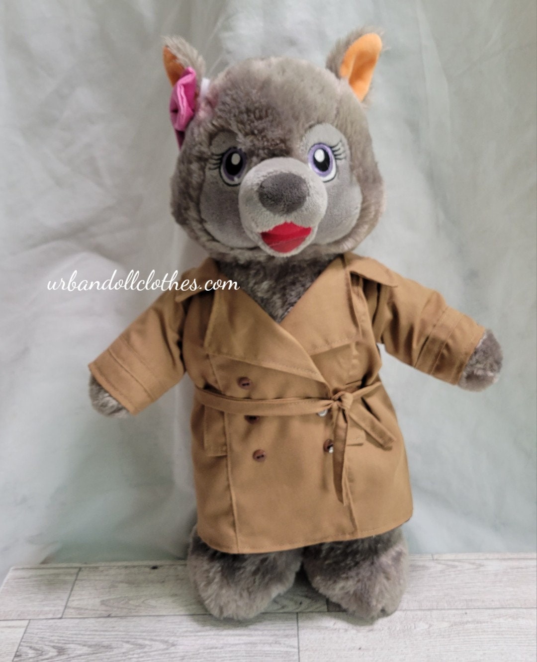 Tan Trench Coat for Teddy Bears