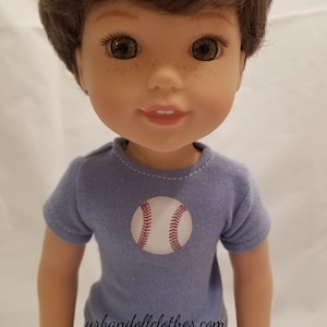 Cute Sports Themed T-shirts for 14-inch Dolls Like Wellie Wishers