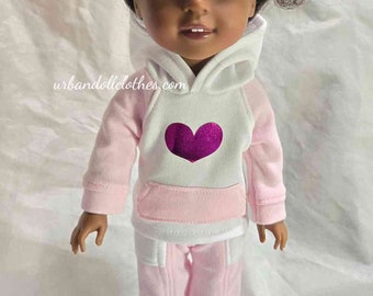 Pink Sweatsuit for 14 inch Dolls like Wellie Wisher and Ruby Red