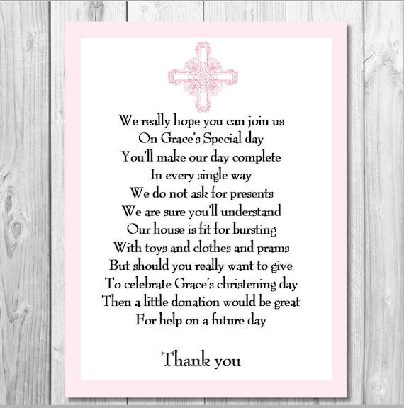 monetary gift for christening