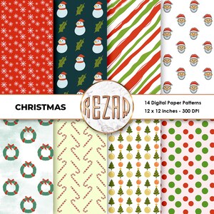 Christmas Digital Paper Seamless Pattern Sailor Printable Paper Commercial Use Scrapbook Papers and Backgrounds Instant Download