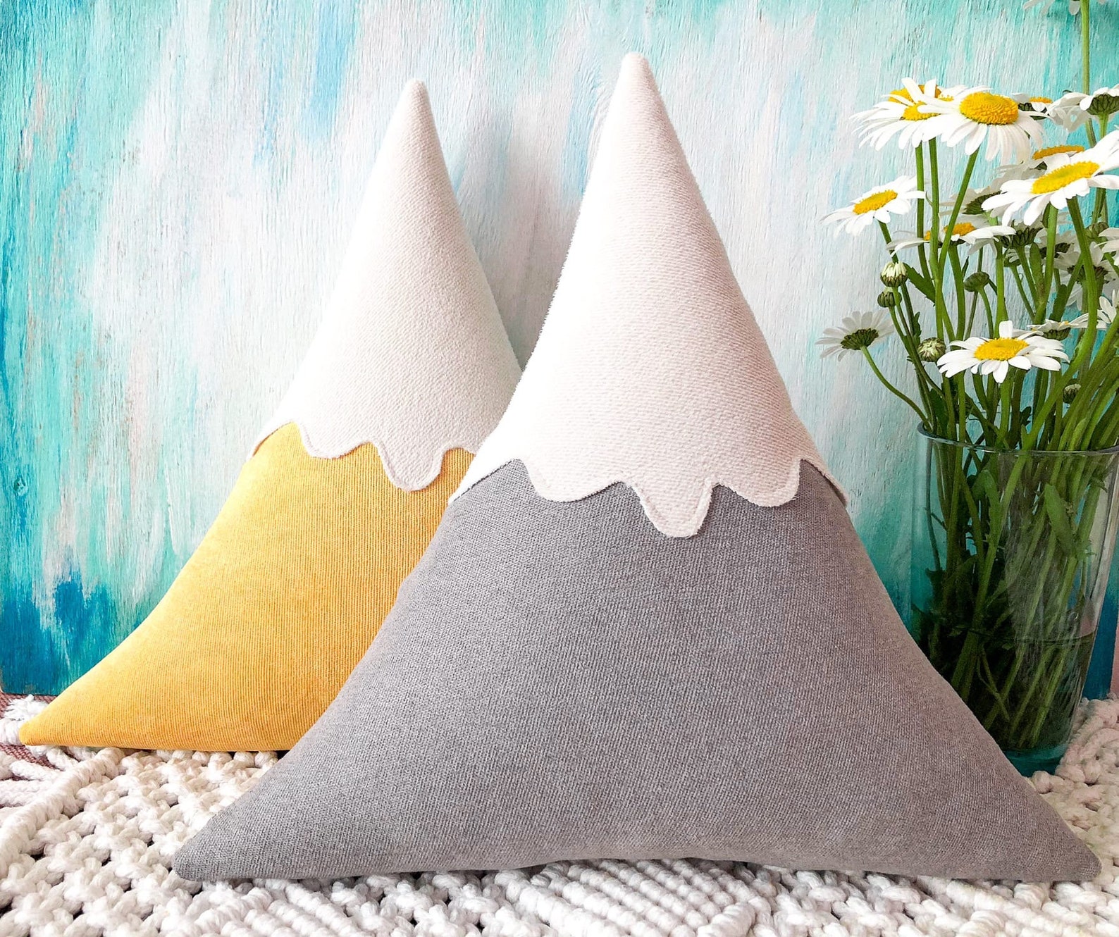 Mountain pillow Mountain Decor Gray Pillow Gold Pillow Etsy