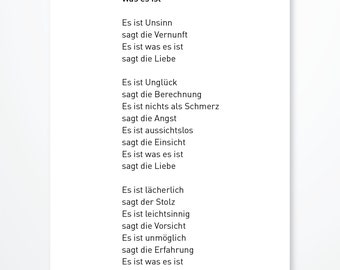 Gedicht die liebe erich sagt fried Kleine Deutungen