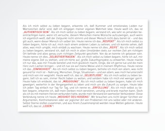 Als ich begann mich zu lieben