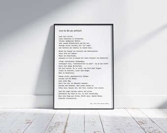Poster, declaration of love to life, How to be an Artist, SARK, Susan Ariel Rainbow Kennedy, retro font, no return