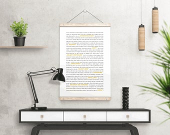 Poster, Self Love, When I Began to Love Myself, after Charlie Chaplin, gold tone, first class print (print on demand, no returns,)