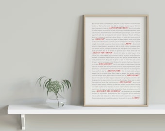 Poster, self-love, When I began to love myself, after Charlie Chaplin, first-class print (print on demand, no return)