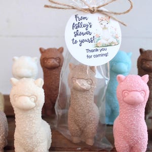 Llama Baby Shower Favors, Alpaca Soap Favors for Guests, Como Te Llama Gender Reveal Gift, Personalized Baby Shower Decor Bulk Thank You