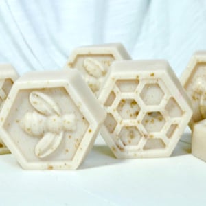 Oatmeal Honey Goat Milk Soap Favors, Bee, Honey comb Baby Shower, Bridal,  Birthday, Wedding, Personalized Bulk, Custom tag, ready to give