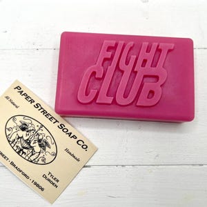 Fight Club Soap, Tyler Durden,  fight club movie, paper street soap, Fun theme soap. Fight club gift soap, fight club decor, with sticker