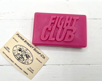 Fight Club Soap, Tyler Durden,  fight club movie, paper street soap, Fun theme soap. Fight club gift soap, fight club decor, with sticker