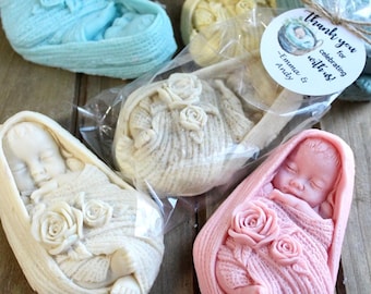Baby Shower Handmade scented Soap favors, bulk thank you favor gift,  Oh Baby girl, baby boy, gender reveal, party favor, personalized tag