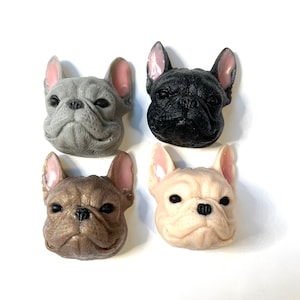 Frenchie soap set, 4 cute French Bulldog soaps, variety pack/color. Frenchie gift idea for the Frenchie lover , owner, mom. Dog lover