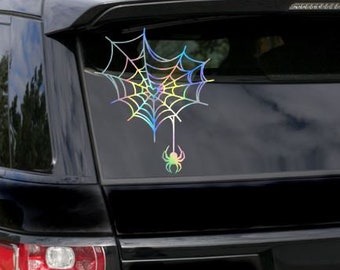 Spider Web Car Decal - Etsy