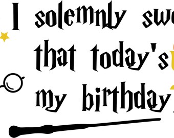 Harry potter birthday svg | Etsy