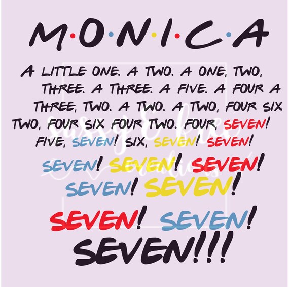 Download Monica L Seven L Friends L Svg L Sublimation L Png L Jpeg Etsy PSD Mockup Templates