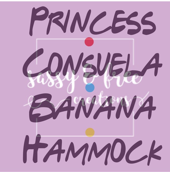 Download Princess Consuela Hammock Bag l Friends SVG l Sublimation ...