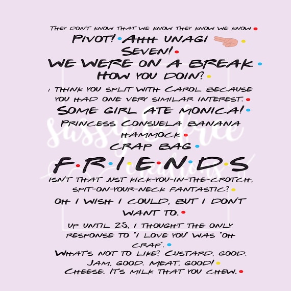 Download Friends Quotes Svg L Sublimation L Png L Jpeg Etsy PSD Mockup Templates