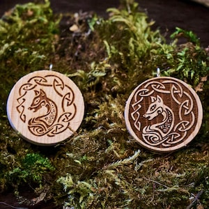 Naszyjnik z celtyckim lisem - wisiorek z celtyckim znakiem zodiaku | Zawieszka | Zwierzę duchowe | Totem |