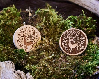 Celtic Deer / Stag necklace - Celtic Zodiac Sign Pedant| Charm | Spirit Animal| Totem|