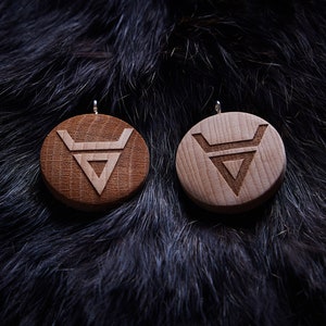 Veles| Pendant | Slavic Amulet | Ancient Symbol | Lucky Charm | Wooden Charm |