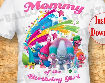 Trolls King Gristle Godfather of Birthday Girl Svg INSTANT DOWNLOAD Custom Matching birthday party shirt Iron on transfer Printable cut file