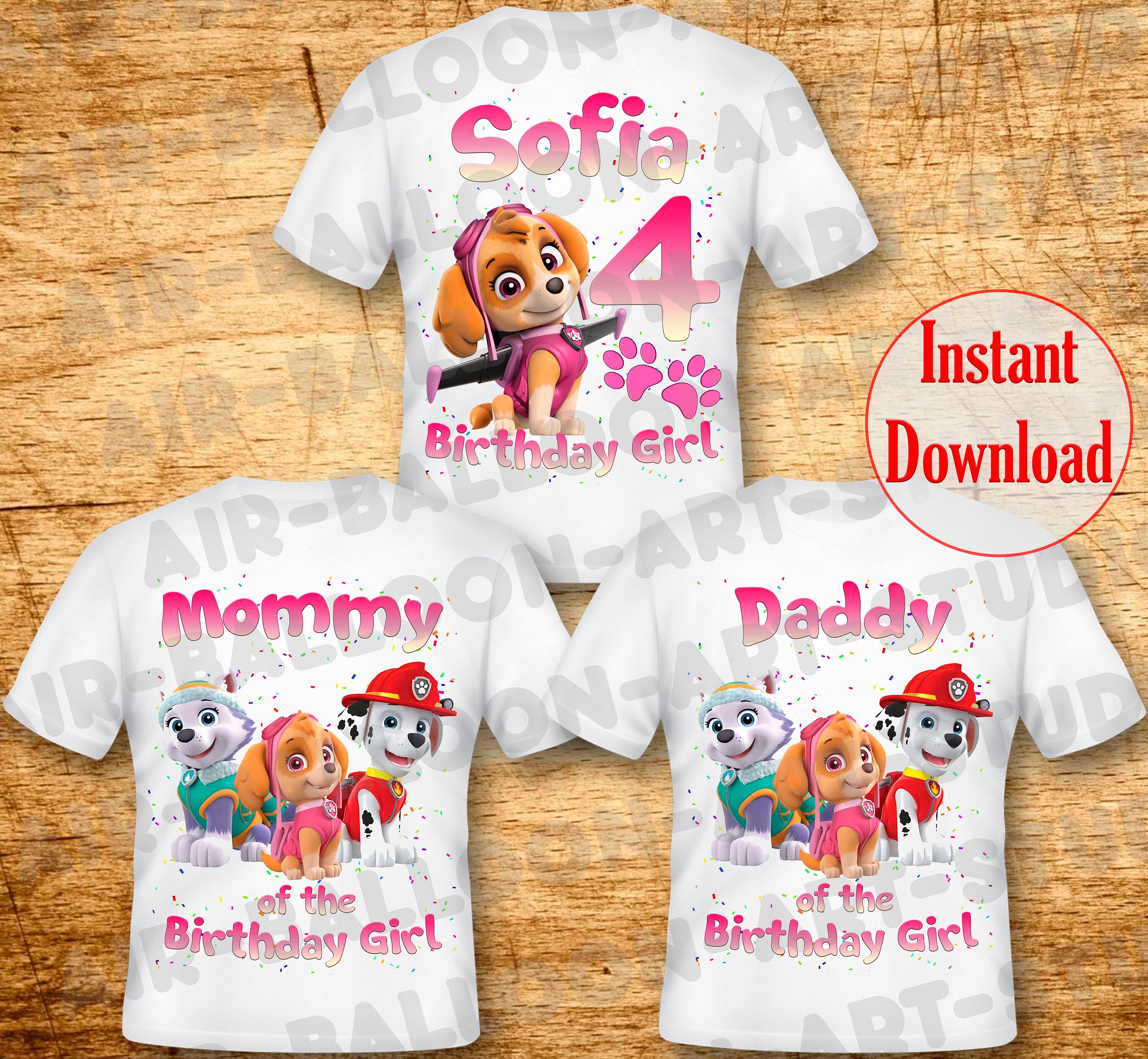 Paw Patrol Birthday Girl Shirt Iron On Transfer. Paw Patrol Etsy