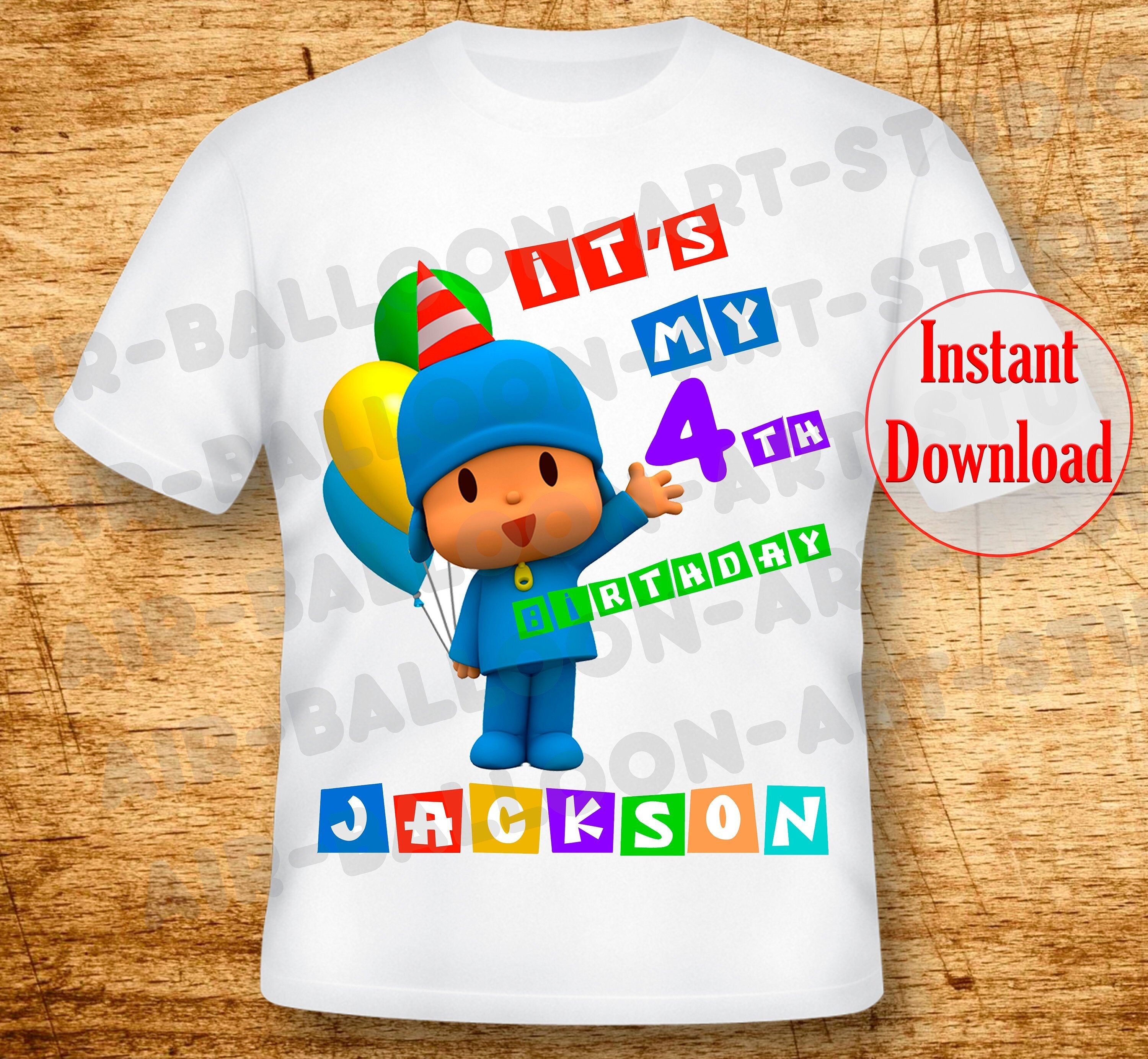 Pocoyo Custom T-shirt PERSONALIZED Birthday Shirt Age