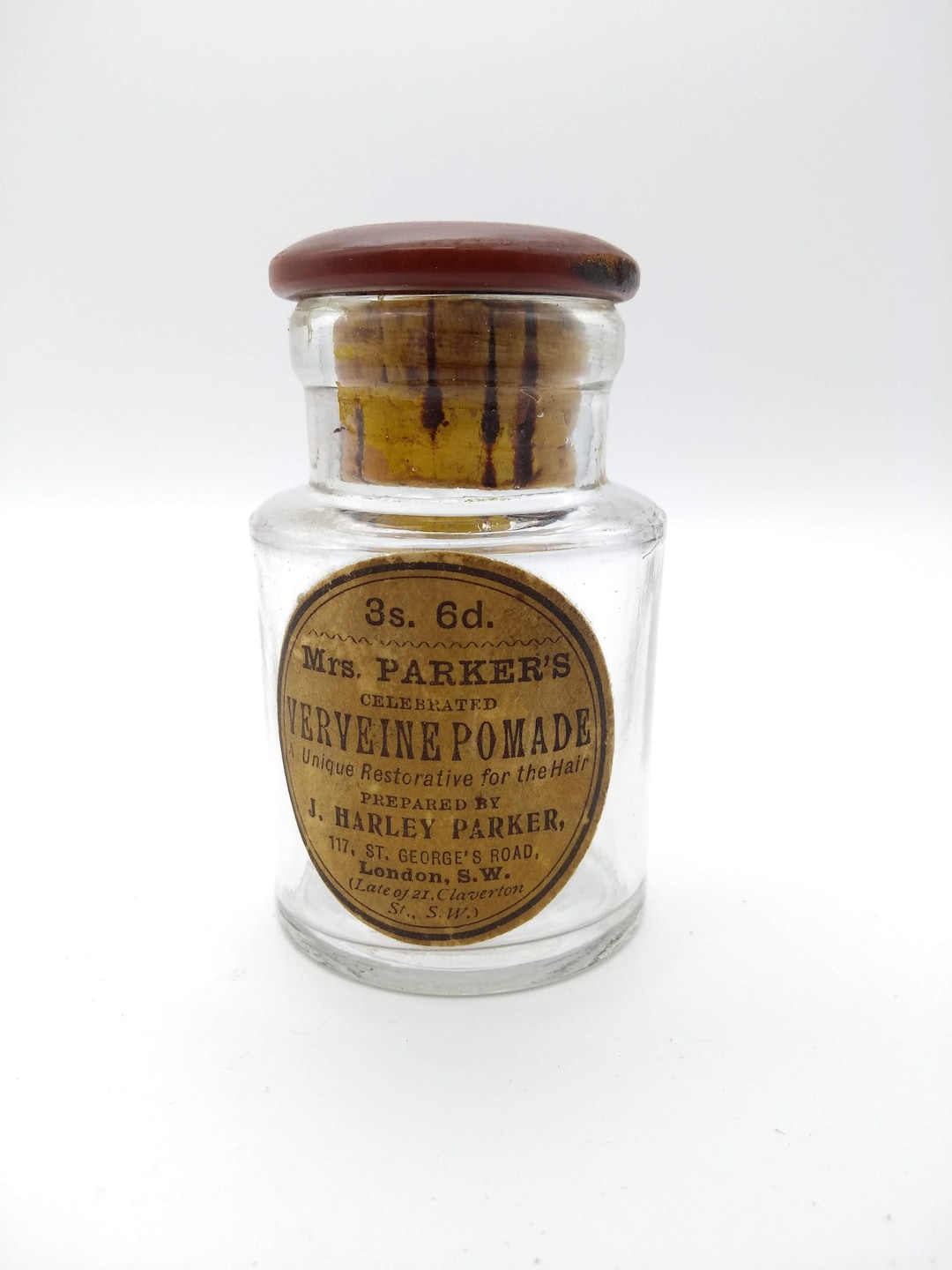 ANTIQUE POMADE BOTTLE C 1910s Edwardian Bottle Cosmetics Etsy UK